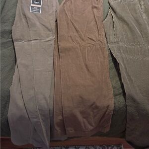 Men's Corduroy Pants - Brown and Gray 3 pairs one with tags